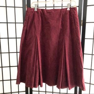 EUC Vintage Faux Suede Burgundy Mid Length Skirt